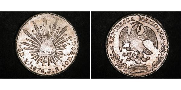 8 Real Second Federal Republic of Mexico (1846 - 1863) Silver 