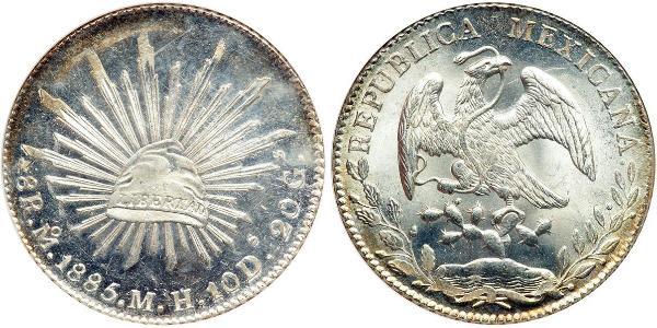 8 Real Second Federal Republic of Mexico (1846 - 1863) Silver 