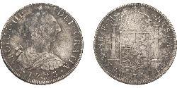 8 Real Spanish Empire (1700 - 1808) Silver Charles III of Spain (1716 -1788)