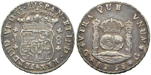 8 Real Spanish Empire (1700 - 1808) Silver Charles III of Spain (1716 -1788)