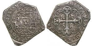 8 Real Spanish Mexico  / Kingdom of New Spain (1519 - 1821) Silver Philip V of Spain(1683-1746)