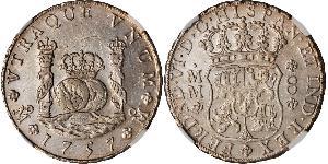 8 Real Spanish Mexico  / Kingdom of New Spain (1519 - 1821) Silver Ferdinand VI of Spain (1713-1759)