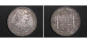8 Real Spanish Mexico  / Kingdom of New Spain (1519 - 1821) Silver Charles IV of Spain (1748-1819)