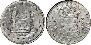 8 Real Spanish Mexico  / Kingdom of New Spain (1519 - 1821) Silver Ferdinand VI of Spain (1713-1759)