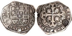 8 Real Spanish Mexico  / Kingdom of New Spain (1519 - 1821) Silver Philip V of Spain(1683-1746)