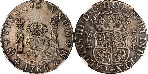 8 Real Spanish Mexico  / Kingdom of New Spain (1519 - 1821) Silver Charles III of Spain (1716 -1788)