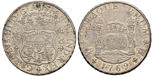 8 Real Spanish Mexico  / Kingdom of New Spain (1519 - 1821) Silver Charles III of Spain (1716 -1788)