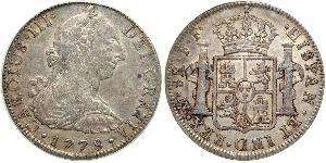 8 Real Spanish Mexico  / Kingdom of New Spain (1519 - 1821) Silver Charles III of Spain (1716 -1788)