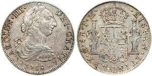 8 Real Spanish Mexico  / Kingdom of New Spain (1519 - 1821) Silver Charles III of Spain (1716 -1788)