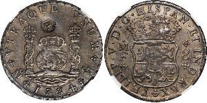 8 Real Spanish Mexico  / Kingdom of New Spain (1519 - 1821) Silver Philip V of Spain(1683-1746)