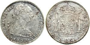 8 Real Spanish Mexico  / Kingdom of New Spain (1519 - 1821) Silver Charles III of Spain (1716 -1788)