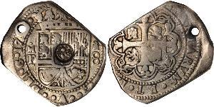 8 Real Spanish Mexico  / Kingdom of New Spain (1519 - 1821) Silver Philip V of Spain(1683-1746)