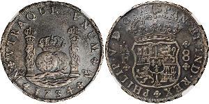 8 Real Spanish Mexico  / Kingdom of New Spain (1519 - 1821) Silver Philip V of Spain(1683-1746)