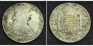 8 Real Spanish Mexico  / Kingdom of New Spain (1519 - 1821) Silver Charles IV of Spain (1748-1819)