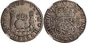 8 Real Spanish Mexico  / Kingdom of New Spain (1519 - 1821) Silver Charles III of Spain (1716 -1788)