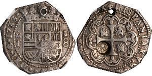 8 Real Spanish Mexico  / Kingdom of New Spain (1519 - 1821) Silver Philip V of Spain(1683-1746)