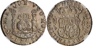 8 Real Spanish Mexico  / Kingdom of New Spain (1519 - 1821) Silver Philip V of Spain(1683-1746)