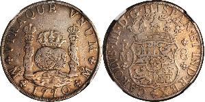 8 Real Spanish Mexico  / Kingdom of New Spain (1519 - 1821) Silver Charles III of Spain (1716 -1788)