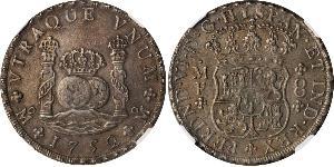 8 Real Spanish Mexico  / Kingdom of New Spain (1519 - 1821) Silver Ferdinand VI of Spain (1713-1759)