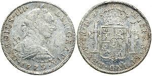 8 Real Spanish Mexico  / Kingdom of New Spain (1519 - 1821) Silver Charles III of Spain (1716 -1788)