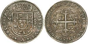 8 Real Spanish Mexico  / Kingdom of New Spain (1519 - 1821) Silver Philip V of Spain(1683-1746)