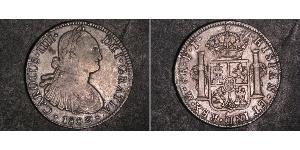 8 Real Spanish Mexico  / Kingdom of New Spain (1519 - 1821) Silver Charles IV of Spain (1748-1819)