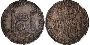 8 Real Spanish Mexico  / Kingdom of New Spain (1519 - 1821) Silver Ferdinand VI of Spain (1713-1759)