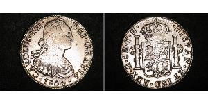 8 Real Spanish Mexico  / Kingdom of New Spain (1519 - 1821) Silver Charles IV of Spain (1748-1819)