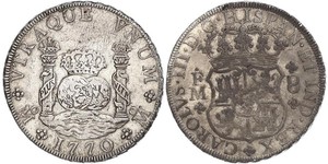 8 Real Spanish Mexico  / Kingdom of New Spain (1519 - 1821) Silver Charles III of Spain (1716 -1788)