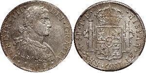 8 Real Spanish Mexico  / Kingdom of New Spain (1519 - 1821) Silver Ferdinand VII of Spain (1784-1833)