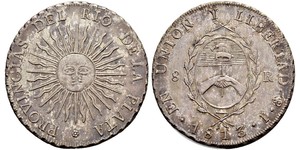 8 Real United Provinces of the Río de la Plata (1810 -1831) Silver 