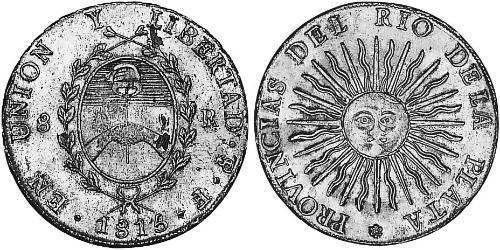 8 Real United Provinces of the Río de la Plata (1810 -1831) Silver 