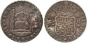8 Real Mozambique 銀 卡洛斯三世 (西班牙) (1716 -1788)