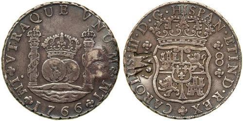8 Real Mozambique 銀 卡洛斯三世 (西班牙) (1716 -1788)