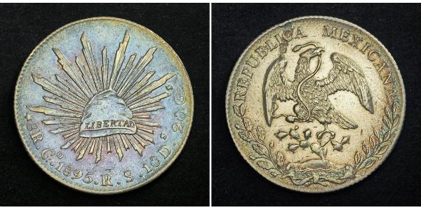 8 Real Second Federal Republic of Mexico (1846 - 1863) 銀 