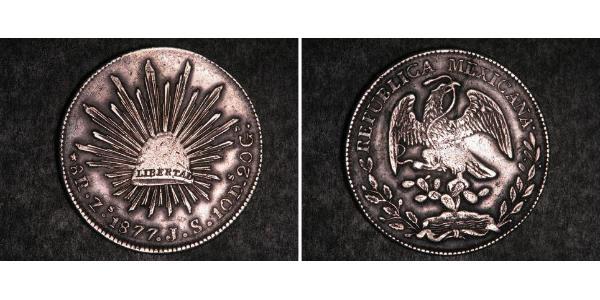 8 Real Second Federal Republic of Mexico (1846 - 1863) 銀 