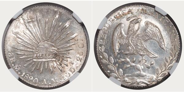 8 Real Second Federal Republic of Mexico (1846 - 1863) 銀 