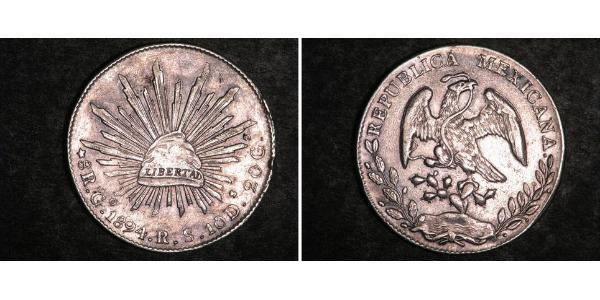 8 Real Second Federal Republic of Mexico (1846 - 1863) 銀 