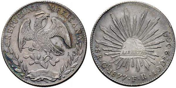 8 Real Second Federal Republic of Mexico (1846 - 1863) 銀 