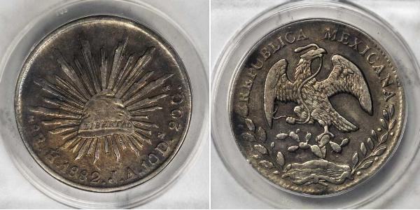 8 Real Second Federal Republic of Mexico (1846 - 1863) 銀 