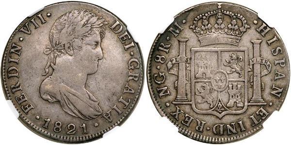 8 Real 危地马拉 / Spanish Colonies 銀 费尔南多七世 (1784 - 1833)