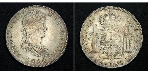 8 Real 危地马拉 / Spanish Colonies 銀 费尔南多七世 (1784 - 1833)