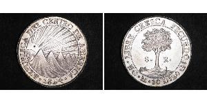 8 Real 危地马拉 / 中美洲联邦共和国 (1823 - 1838) 銀 