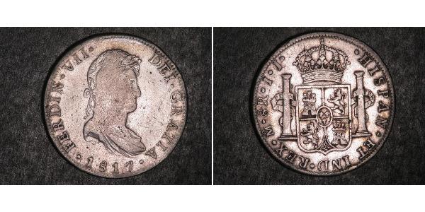 8 Real 墨西哥第一帝國 (1821 - 1823) 銀 费尔南多七世 (1784 - 1833)