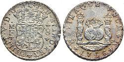 8 Real 新西班牙總督轄區 (1535 - 1821) 銀 Philip V of Spain(1683-1746)