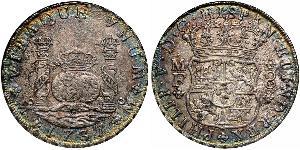 8 Real 新西班牙總督轄區 (1535 - 1821) 銀 Philip V of Spain(1683-1746)