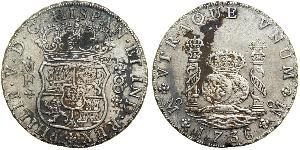 8 Real 新西班牙總督轄區 (1535 - 1821) 銀 Philip V of Spain(1683-1746)