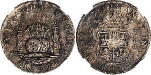 8 Real 新西班牙總督轄區 (1535 - 1821) 銀 Philip V of Spain(1683-1746)