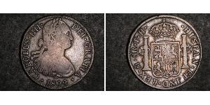 8 Real 新西班牙總督轄區 (1535 - 1821) 銀 卡洛斯四世 (1748-1819)