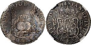 8 Real 新西班牙總督轄區 (1535 - 1821) 銀 Philip V of Spain(1683-1746)